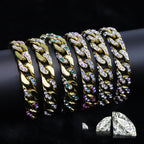 Chunky Gold Plated Iced Out Cuban Link Bracelets