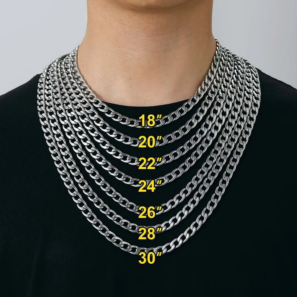 Pure Titanium Miami Cuban Link Chain Necklace