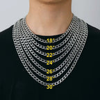 Pure Titanium Miami Cuban Link Chain Necklace