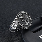 Silver-Tone Anchor Command Ring