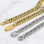 Men's Polished Cuban Link Gold Chain Necklace