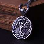 Titanium Steel Tree of Life Pendant Necklace, gold and silver options view 5