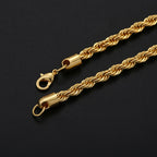 Gold-Tone Stainless Steel Rope Chain with lobster clasp view 3
