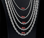 Stainless Steel Rope Chain with lobster clasp view 3