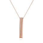 Titanium Steel Bar Pendant Necklace in silver finish view 2