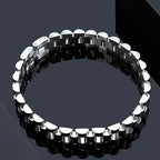 Stainless Steel President Link Bracelet gold-tone finish view 3