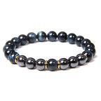 The Tiger Eye and Black Stone Bead Bracelet, view 3