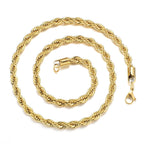 Stainless Steel Rope Chain gold-tone coiled view 6