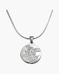 The Archangel Michael Pendant Necklace in Stainless Steel