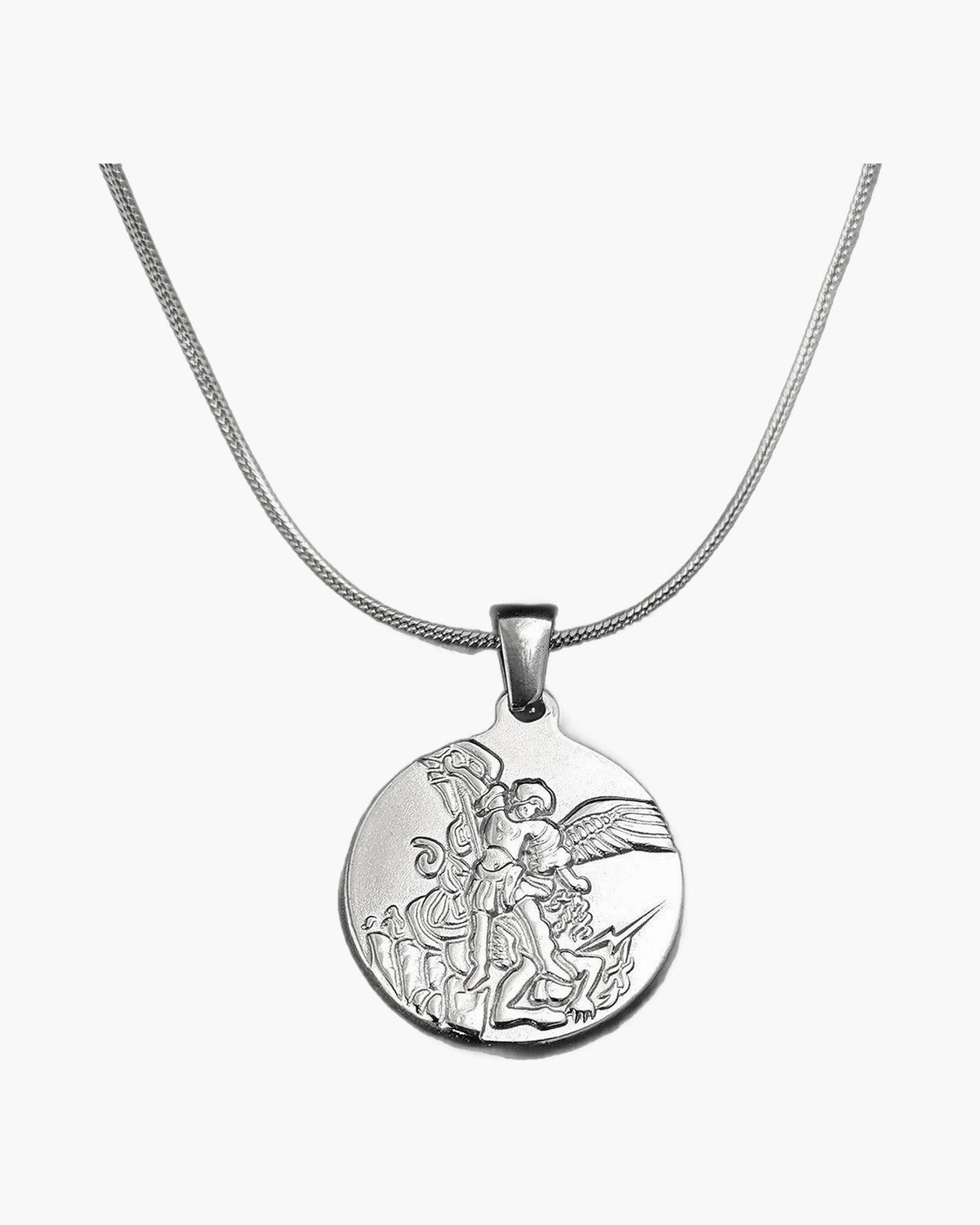 Archangel Michael Snake Chain Necklace