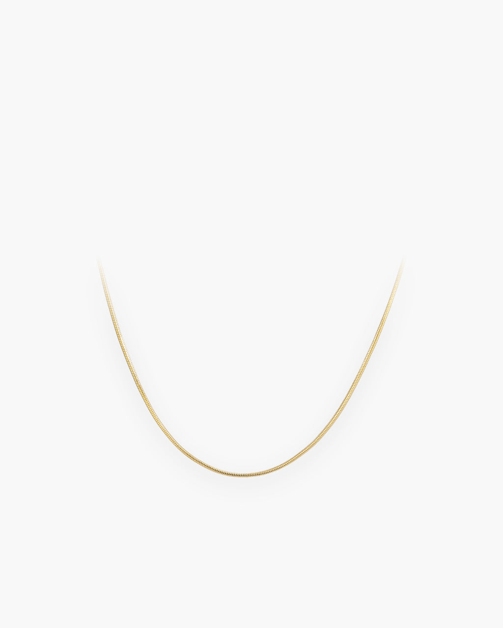 Atlas 0.9 mm snake chain in gold-tone stainless steel, 0.9 mm [c:gold]