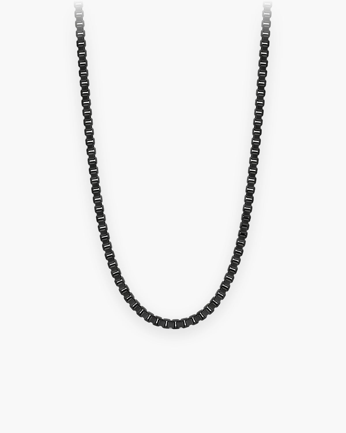 Atlas 1.5 mm box chain in black stainless steel [c:black]