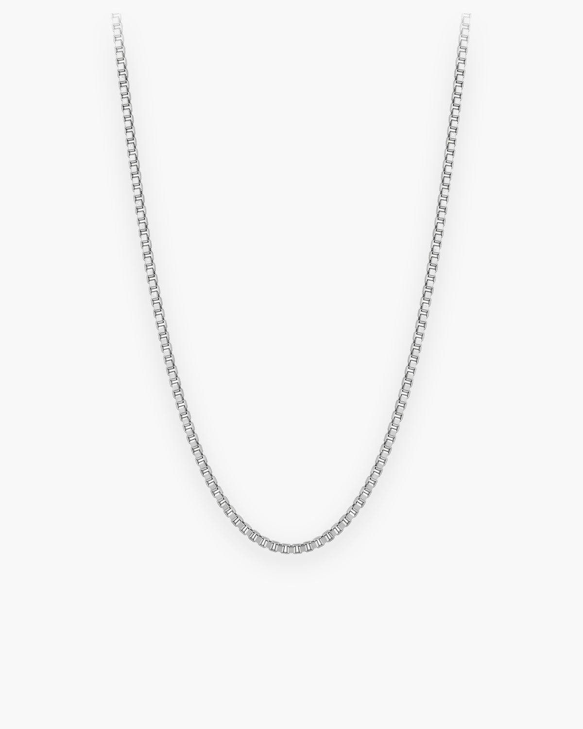 Atlas 1.5 mm box chain in silver-tone stainless steel [c:silver]