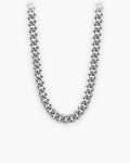 Atlas 10 mm Cuban link chain in silver titanium steel [c:silver]