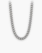 Atlas 10 mm Cuban link chain in silver titanium steel [c:silver]