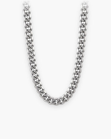Chaîne homme maille cubaine 10 mm en acier au titane