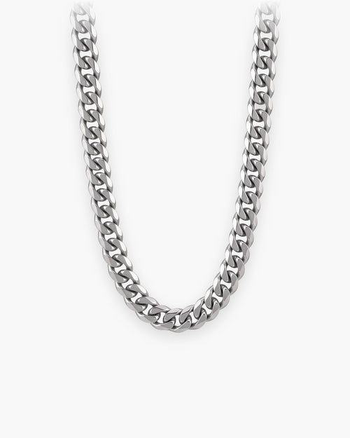 Chaîne homme maille cubaine 10 mm en acier au titane