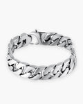 Atlas 10 mm Cuban link bracelet in silver-tone titanium steel [c:silver]