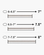 Atlas 11mm Cuban Link Bracelet bracelet lengths 7 to 8 inches with matching wrist sizes [u:in]