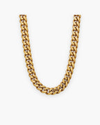 Atlas 14 mm Cuban chain in gold-tone stainless steel, 14 mm [c:gold]