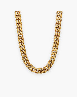 Atlas 14 mm Cuban chain in gold-tone stainless steel, 14 mm [c:gold]