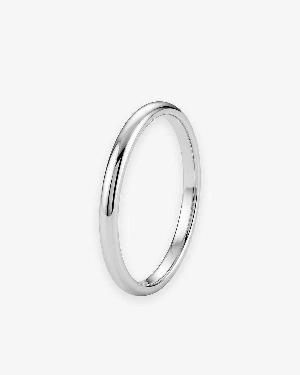 Atlas 2 mm polished band in silver-tone titanium steel [c:silver]