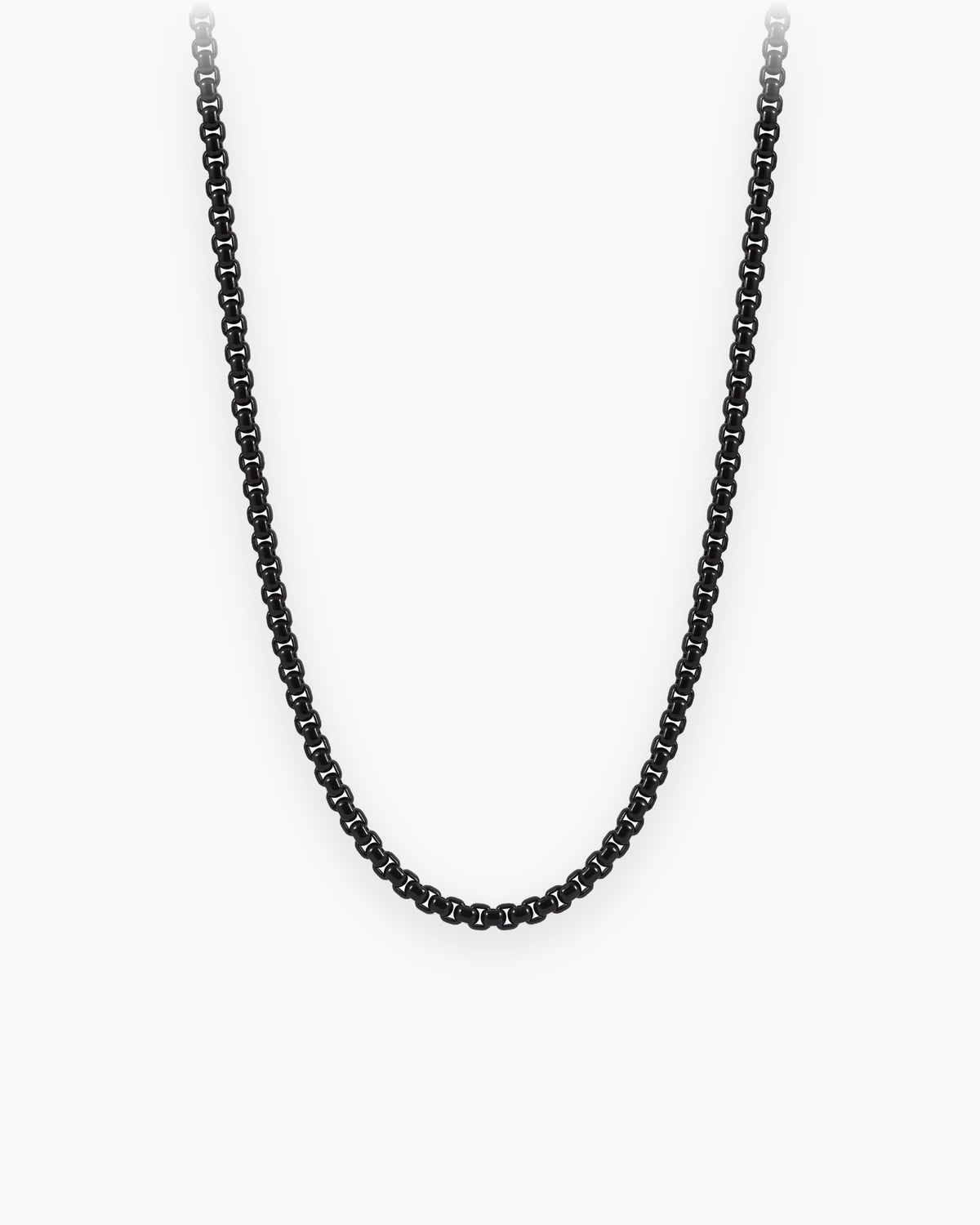 Atlas 2 mm rolo chain in black stainless steel [c:black]
