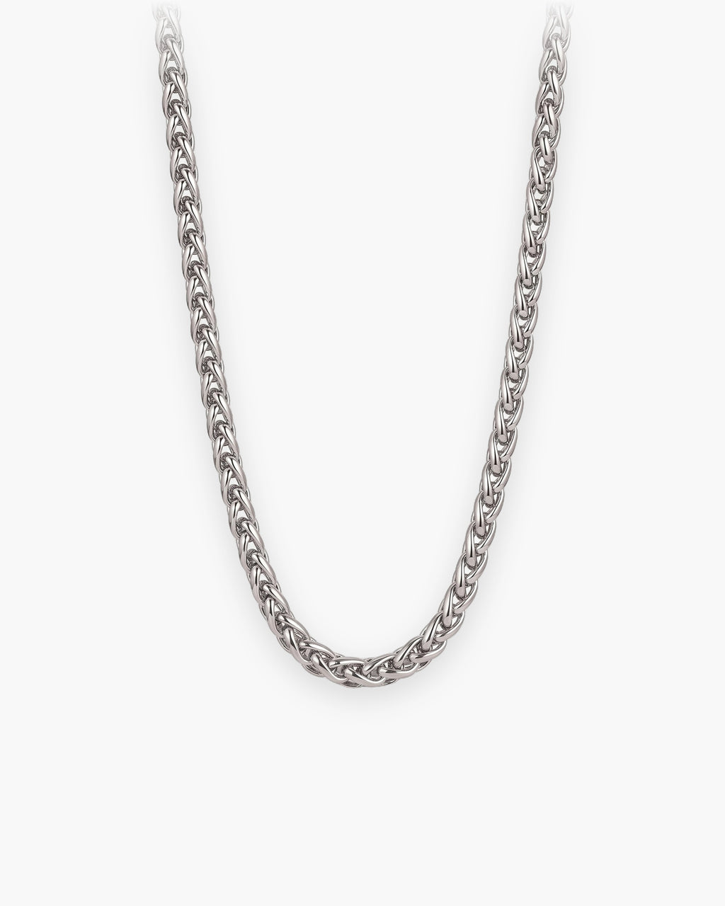 Atlas 3 mm wheat chain in silver stainless steel [c:silver]