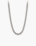 Atlas 3 mm wheat chain in silver stainless steel [c:silver]