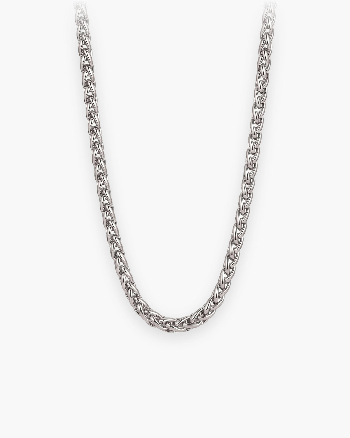 Atlas 3 mm wheat chain in silver stainless steel [c:silver]
