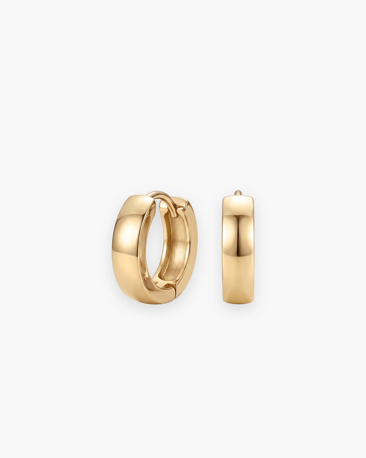 Atlas 4mm hoop earrings in gold-tone stainless steel [c:gold]