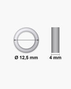Atlas 4mm hoop earrings dimensions: 12.5 mm across, 4 mm wide [u:mm]