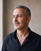 Man wearing the silver Atlas 4mm Tennis Chain