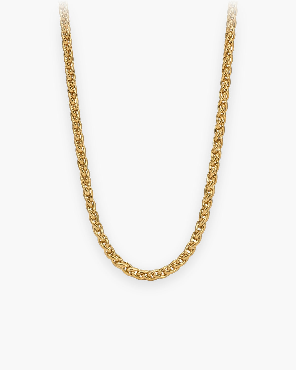 Atlas 4 mm wheat chain in gold-tone stainless steel, 4 mm [c:gold]