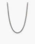 Atlas 4 mm wheat chain in silver-tone stainless steel, 4 mm [c:silver]