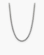 Atlas 4 mm wheat chain in silver-tone stainless steel, 4 mm [c:silver]