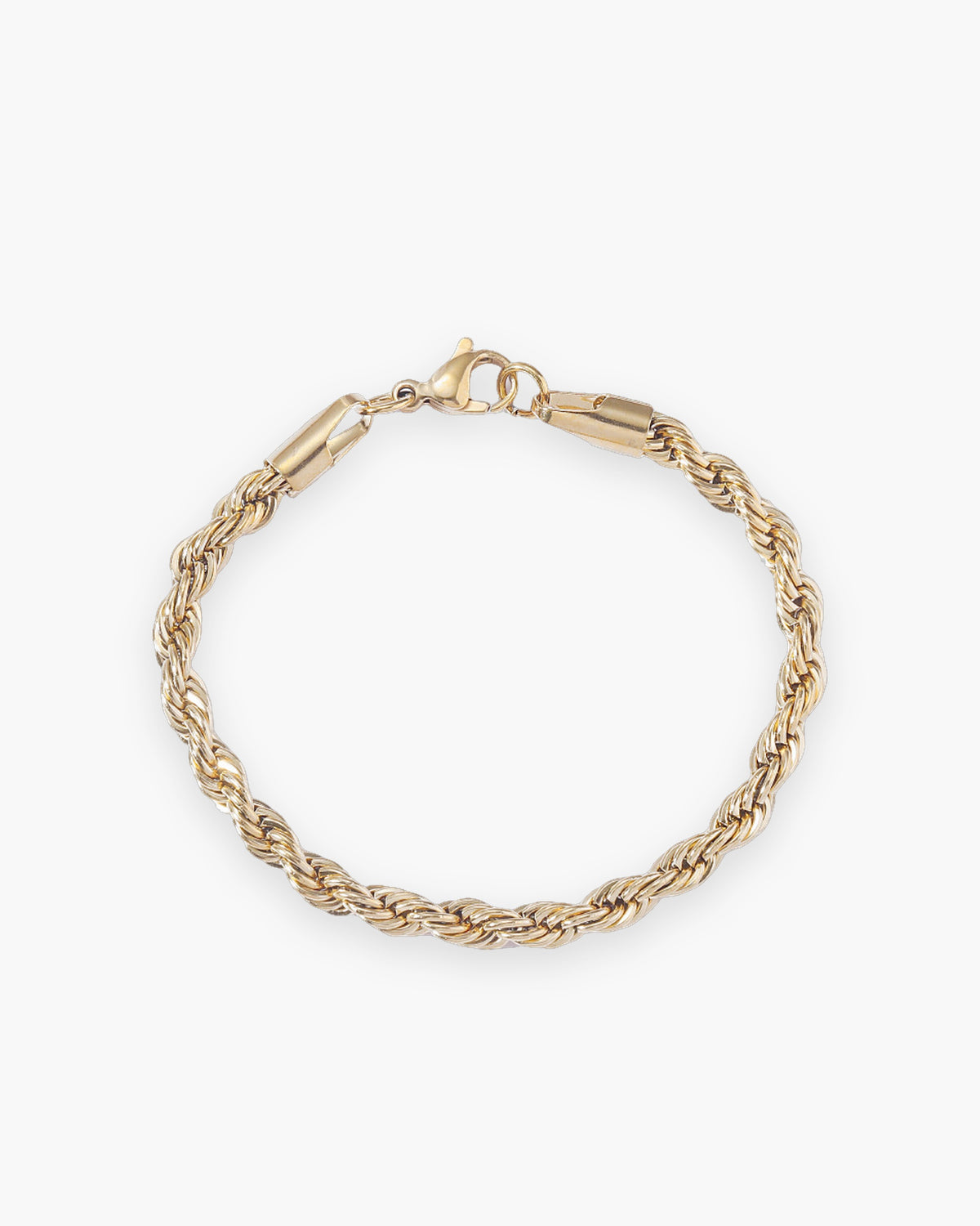 Atlas 5 mm rope chain bracelet in gold-tone stainless steel [c:gold]