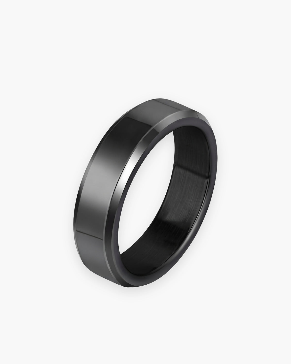 Atlas 6 mm beveled band in black stainless steel [c:black]