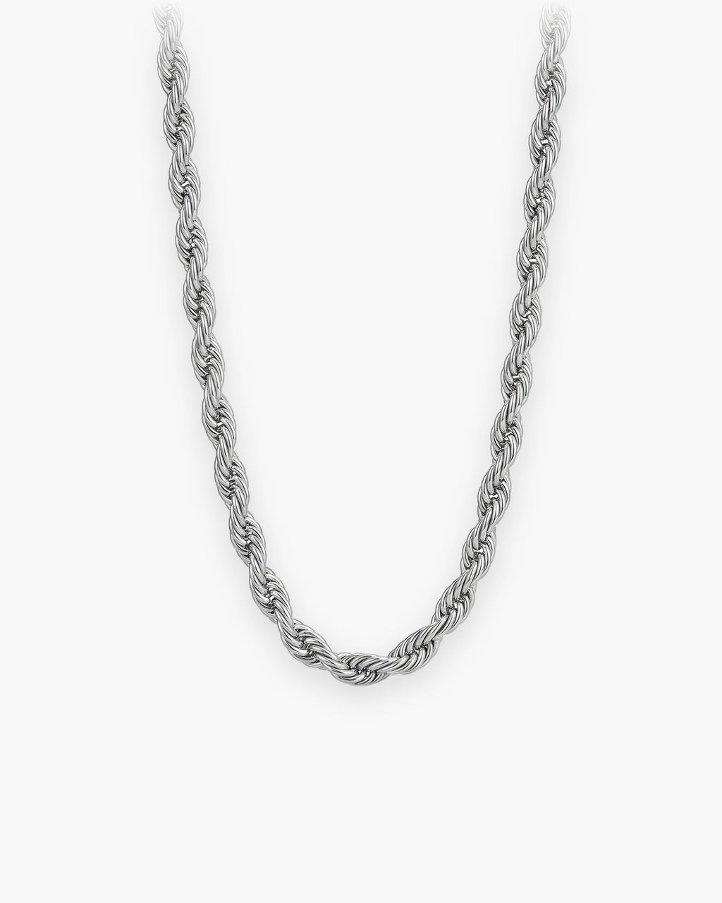 Atlas 6 mm rope chain in silver titanium steel [c:silver]