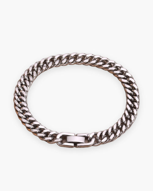 Men's 8mm Curb Link Bracelet with Box Clasp