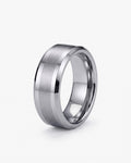 Atlas 8 mm matte tungsten carbide band in silver-tone tungsten carbide [c:silver]