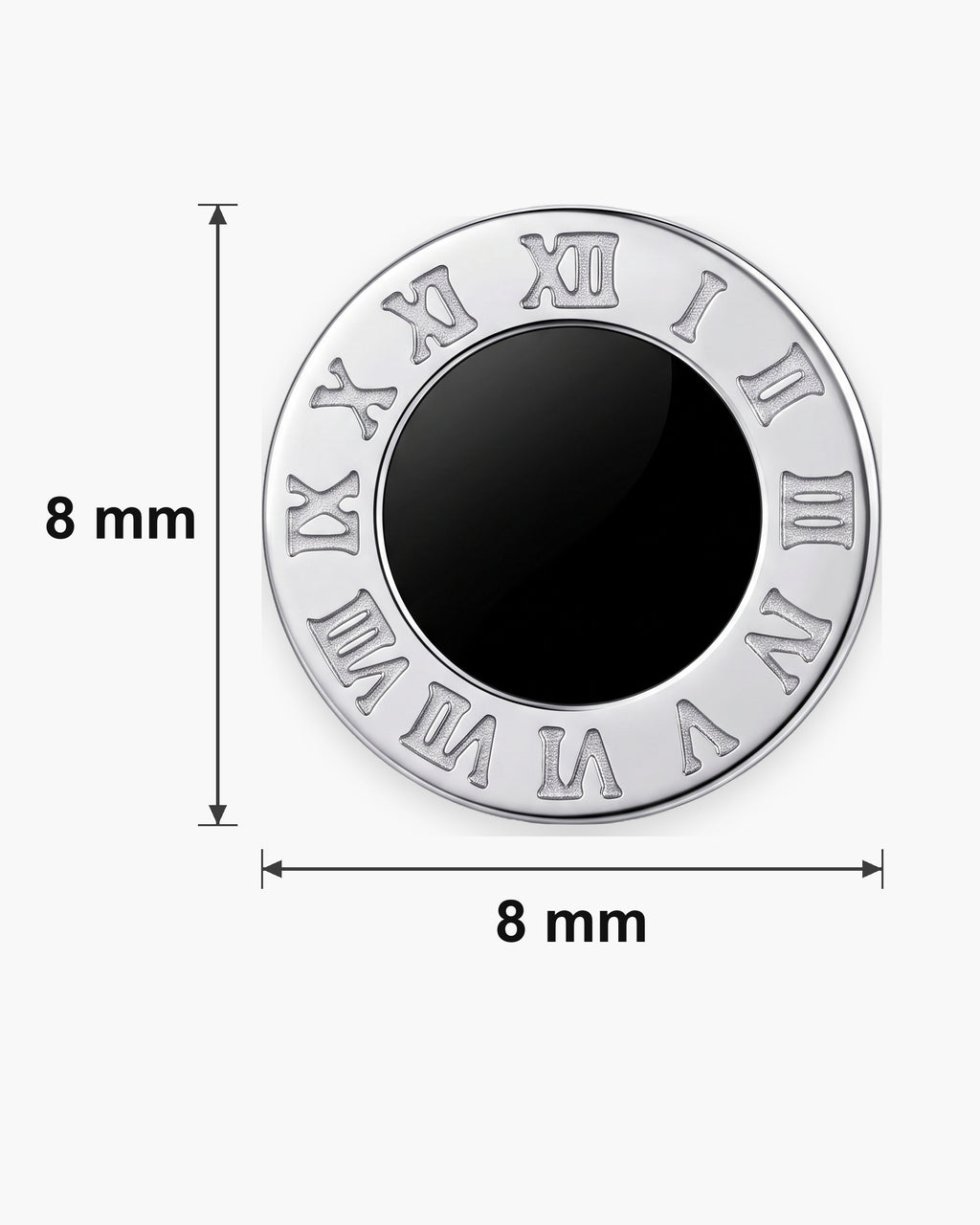 Atlas Roman numeral stud earring diameter 8 mm [u:mm]