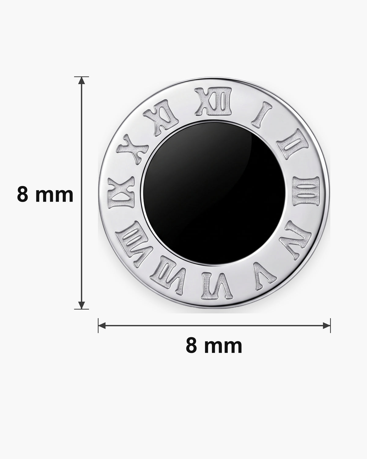 Atlas Roman numeral stud earring diameter 8 mm [u:mm]