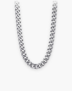 Atlas 9 mm Cuban chain in silver titanium steel [c:silver]