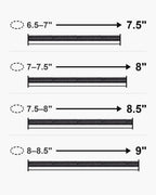 Atlas anchor bracelet lengths 7.5 to 9 inches with matching wrist sizes [u:in]