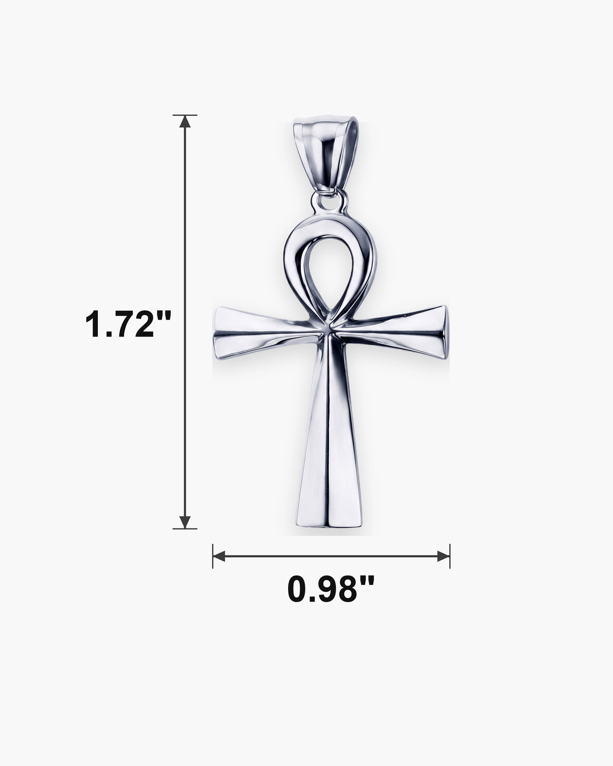 Atlas ankh pendant dimensions 0.98 x 1.72 inches [u:in]