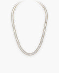 Atlas baguette cubic zirconia tennis chain in gold-tone stainless steel [c:goldsilver]