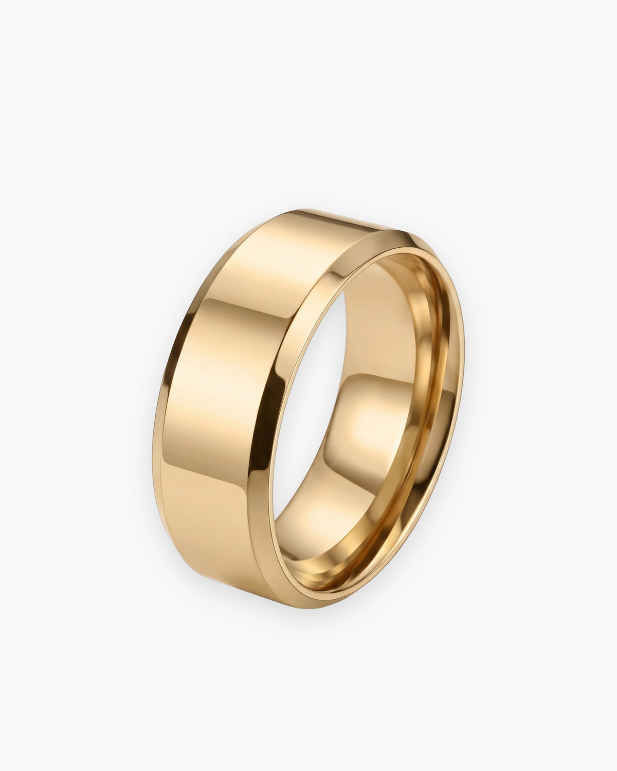 Atlas Beveled Edge Band Ring in gold-tone [c:gold]