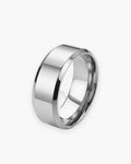 Atlas Beveled Edge Band Ring in silver-tone [c:silver]