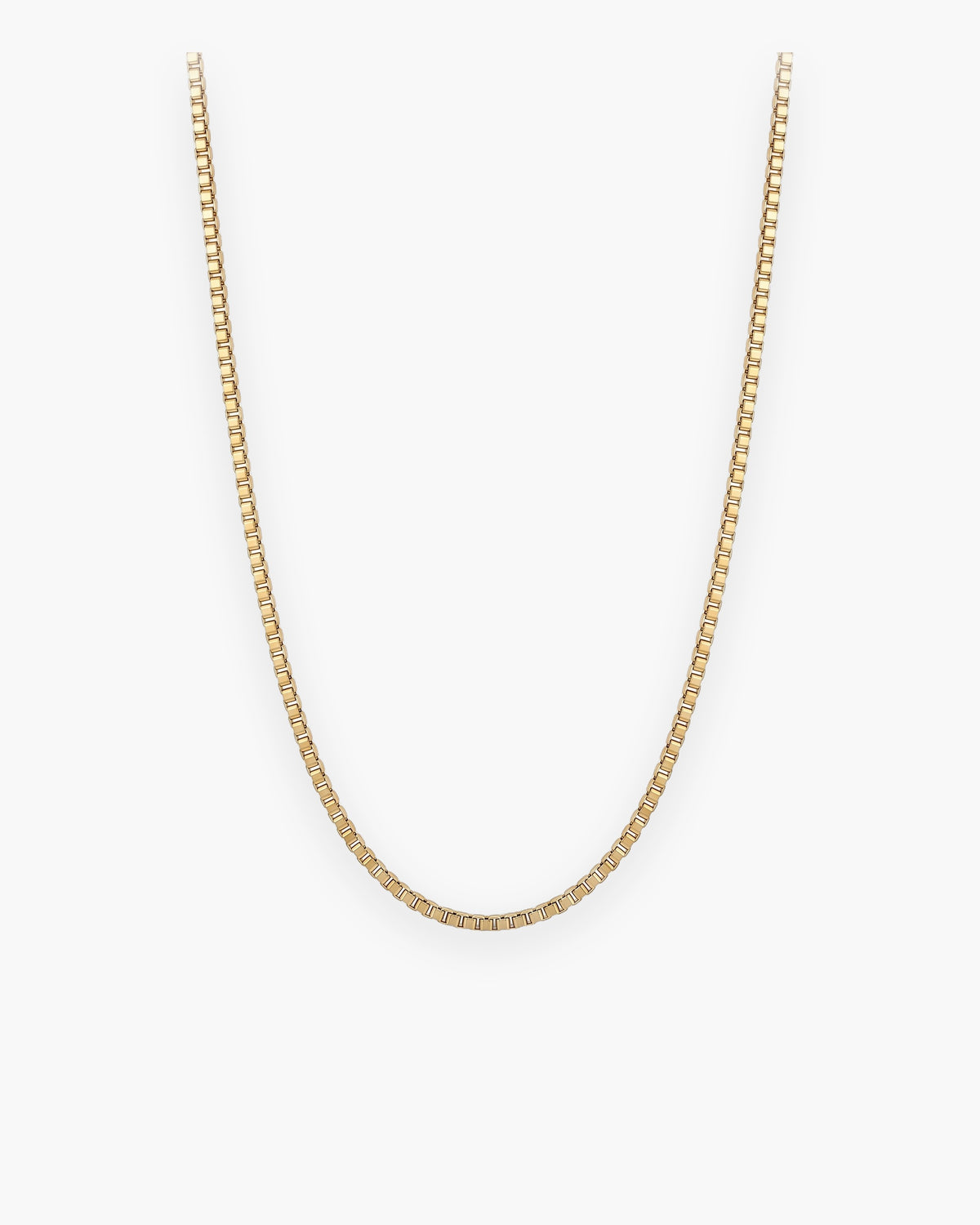 Atlas box chain with extender in gold-tone stainless steel [c:gold]